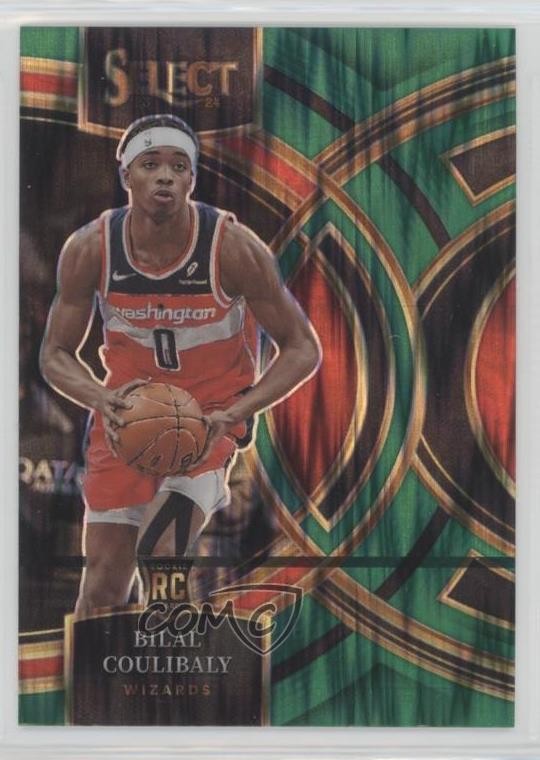 2023 Select Premier Level Green Shock Prizm Bilal Coulibaly #131 Rookie RC 1kt4
