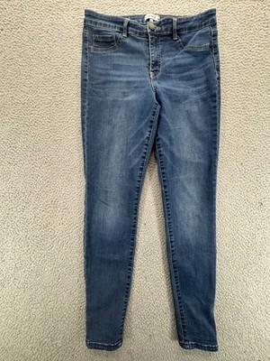 Jolt Womens Stretch Skinny Jeans Blue Denim Size 30W