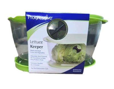 Vegetable & Fruit Keeper Saver Storage Adjustable Vent Lid Dishwasher Safe 4.7QT