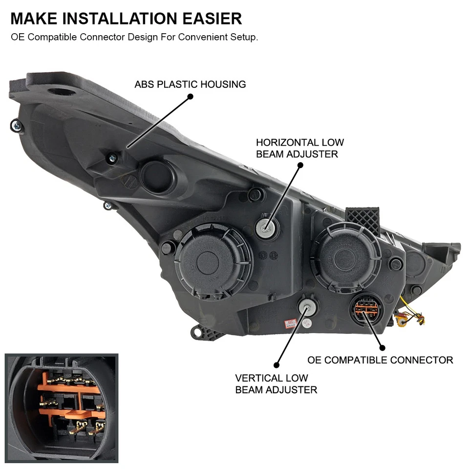Clear Fits 2012-2017 Hyundai Veloster Projector Headlights LED Sequential Signal Foto 4 de 4