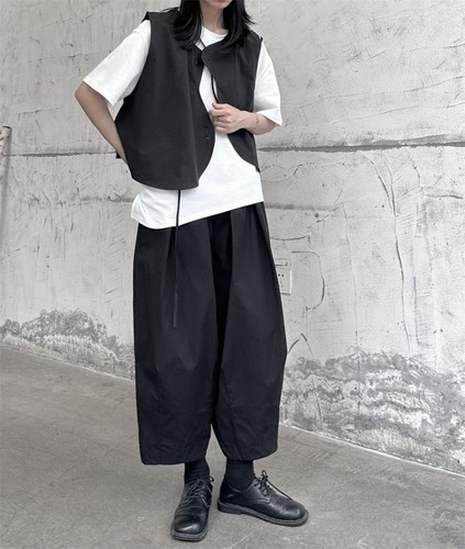 Pantalones sueltos informales de pierna ancha estilo callejero japonés para mujer - Imagen 19 de 21