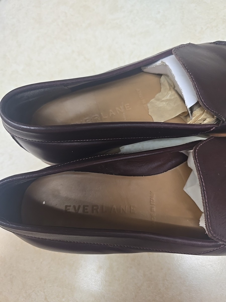 Everlane Burgundy Leather The Modern Loafers Italy Slip On Shoes Womans Size 7.5 View 4