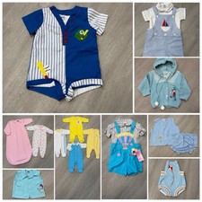 Vintage Baby Clothing Lot 42 Mixed Sizes Smocked Heirloom Sesame Street Oshkosh