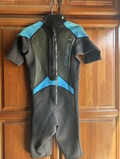 O'Neill Women's Reactor 2mm Back Zip Short Sleeve Spring Wetsuit for Summer Sm