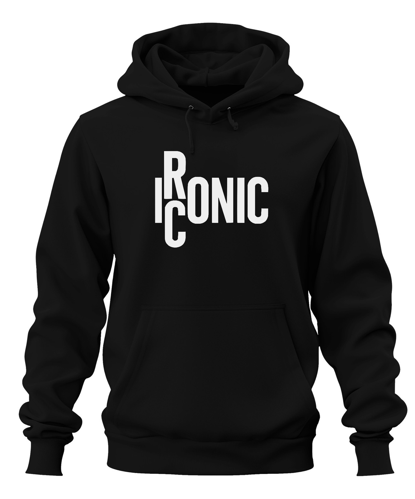 Iconic Lettering Statement Urban Minimalist Retro Vintage Unisex Hoodie Hooded