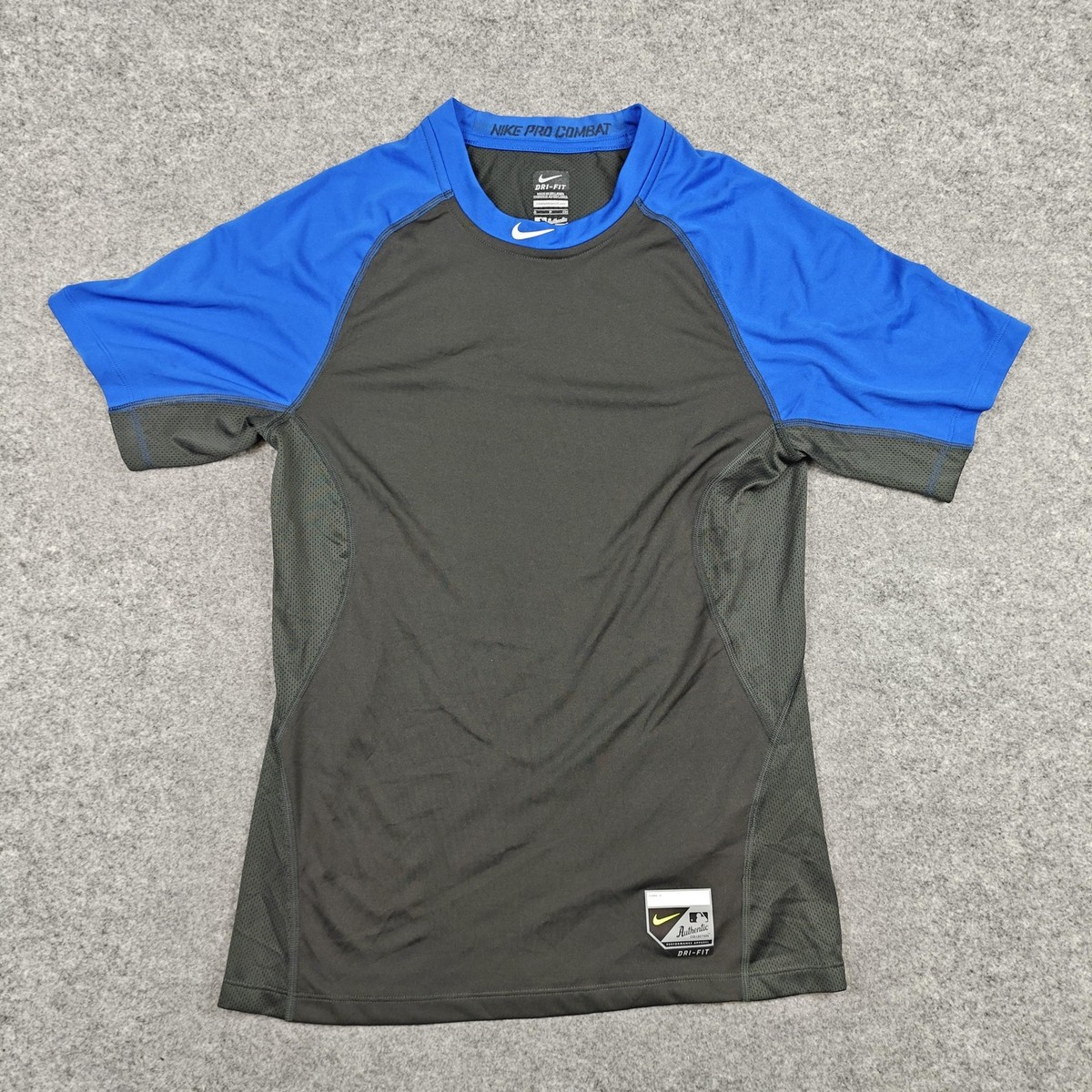 Nike Pro Combat Shirt Mens Small Gray Dri-FIT MLB Authentic