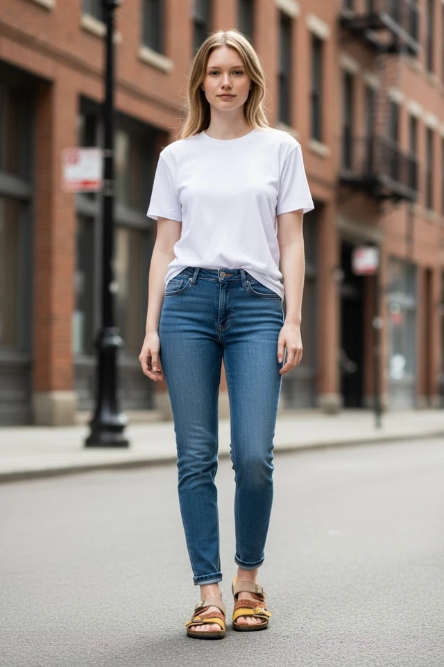 Sandalias de cuero Earth Origins Beach Festival Starppy 9M Orono Felix nuevas ámbar Foto 2 de 4