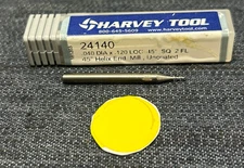 HARVEY TOOL HELIX END MILL  24140  DIA .040 LOC .120  2 FLUTE
