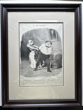 1847 Original Lithograph By Honore Daumier #47 From Les Bons Bourgeois Series