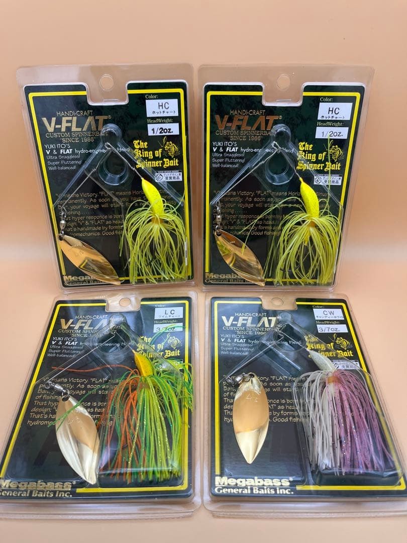 Fishing Old Lure 16-9 V-FLAT Spinnerbait Set of 4 1999-2004 Limited Japan - Image 1