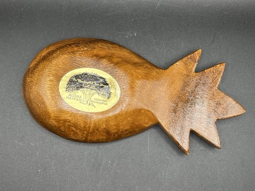 Original MonkeyPod Holz Ananas Schmuck Schale-Made in Hawaii-1960er-70er - Bild 3 von 5