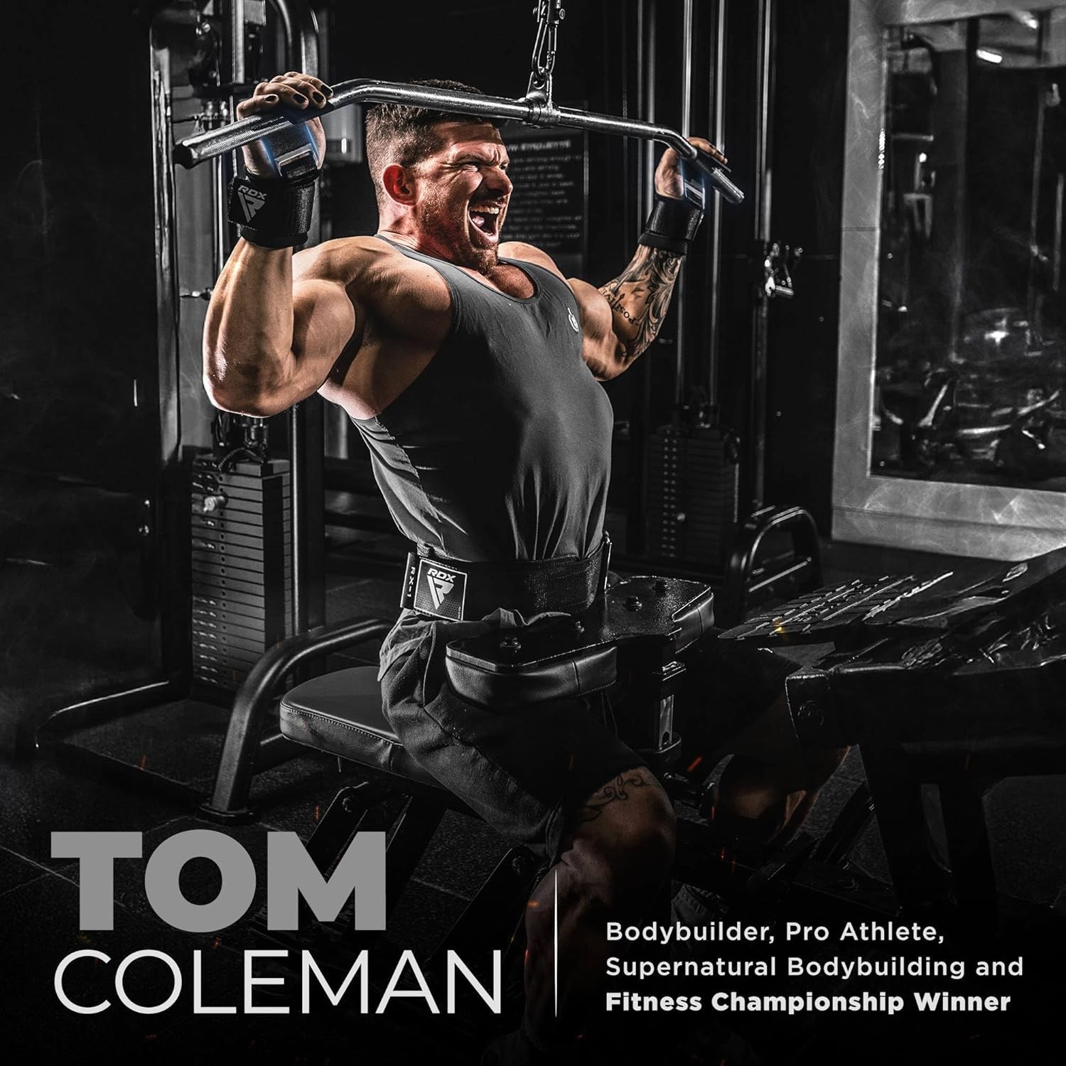 RDX Weight Lifting Hooks for Deadlifting (Pair) - 600Lbs One Size, Black 