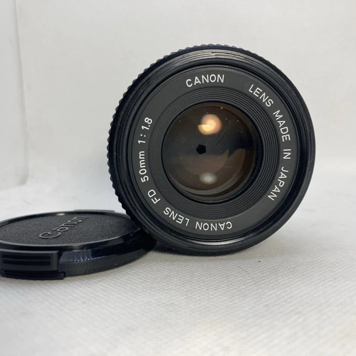 Canon FD 50mm f/1.8 lens for SLR camera AE1 & A1 with Caps 