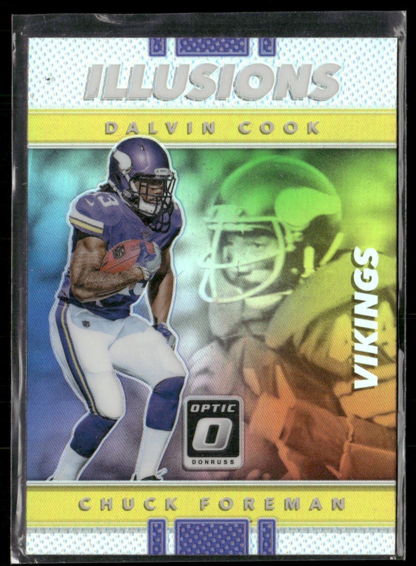 2017 Donruss Optic Rookie Illusions SILVER #5 Chuck Foreman / Dalvin Cook RC