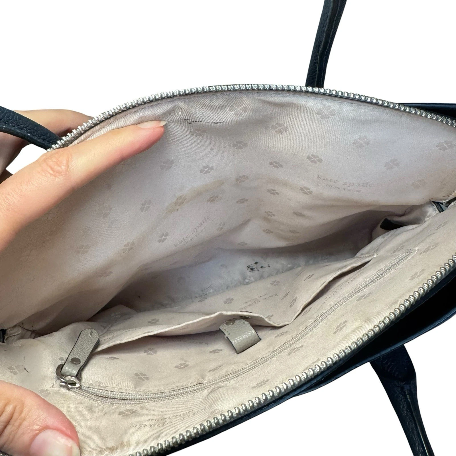 Borsa a tracolla Kate Spade Margaux in pelle blu con manico superiore