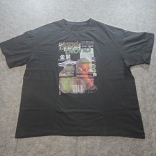 Frank Ocean Blond Graphic Print Black Men's T-Shirt Crew Neck Short Sleeve Sz L