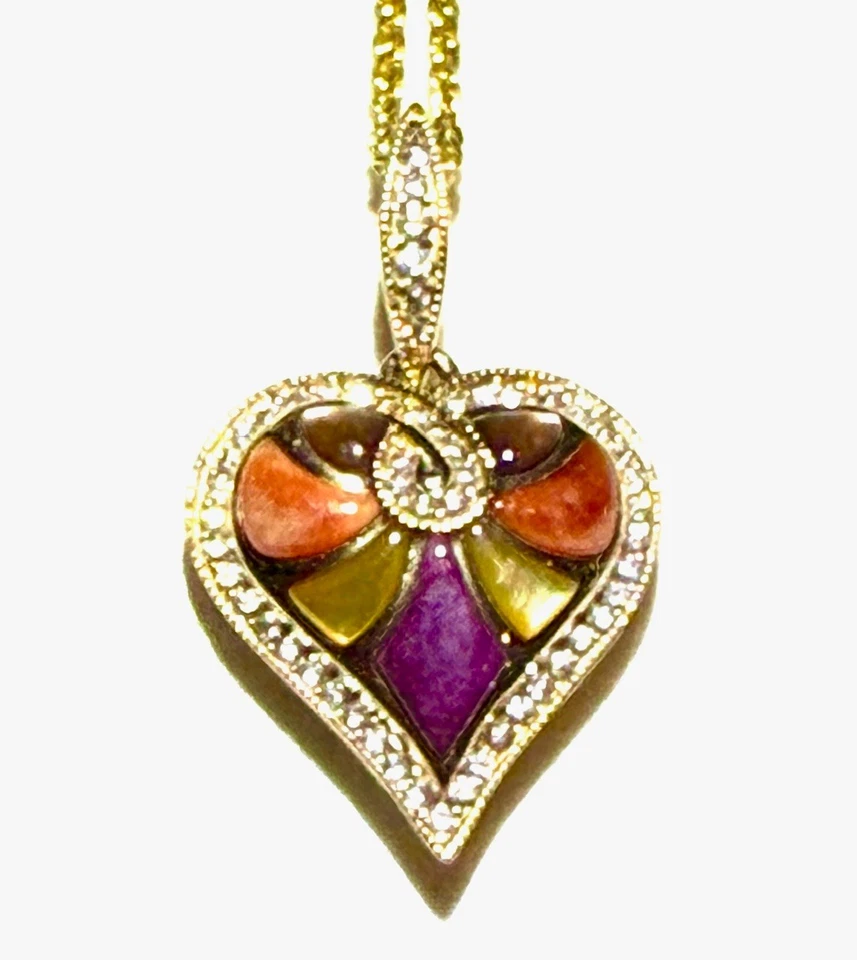 Precioso! Collar Corazón Diamante Oro 14k 18" .32CTW 8.7 gm ¡y Caja Original! Foto 2 de 4