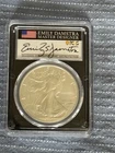 2024(P) SILVER EAGLE STAR PRIVY PCGS MS70 FIRST DAY OF ISSUE EMILY DAMSTRA SIGND