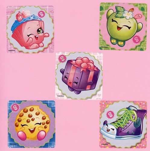 10 Shopkins Large Stickers - Miss Pressy, Apple Blossom, Kookie Cookie ...