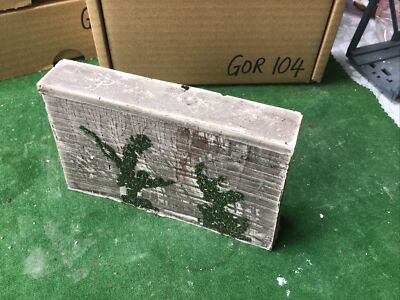 Beton zweigleisige Brücke Stützpfeiler Spur HO OO Laub Detail 87 mm hoch