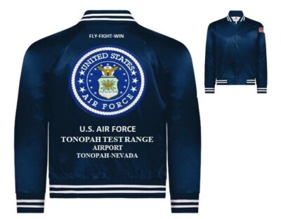 TONOPAH TEST RANGE* TONOPAH-NEVADA*EMBROIDERED SATIN JACKET(BACK ONLY)
