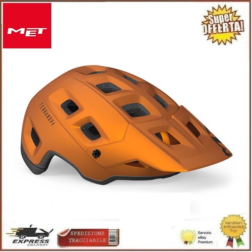 Casco Bici Met Terranova Mtb E-Bike Bicicletta Arancione Titanio M 56-58 Cm  | eBay