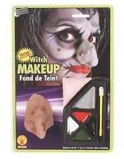 Witch Makeup Kit with Nose Included water washable , Halloween Dress Up Costume