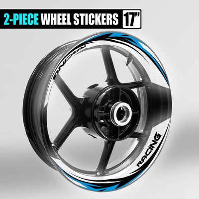 S01W Aqua 2-PIECE Wheel Stickers For VULCAN 650 15 16 17 18 19 20