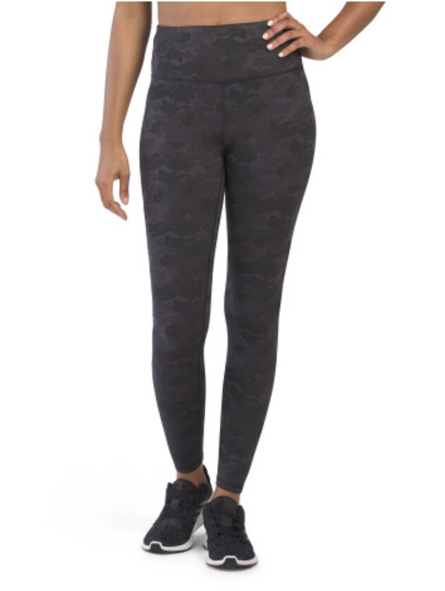 $68 Women KYODAN High Waisted Black Camo Jacquard Herringbone