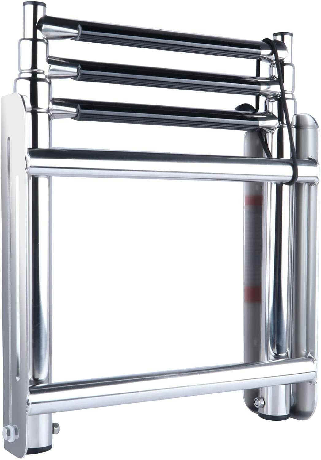 3 Steps Boat Ladder Folding Marine Stainless Steel Telescoping Ladder 34.5"