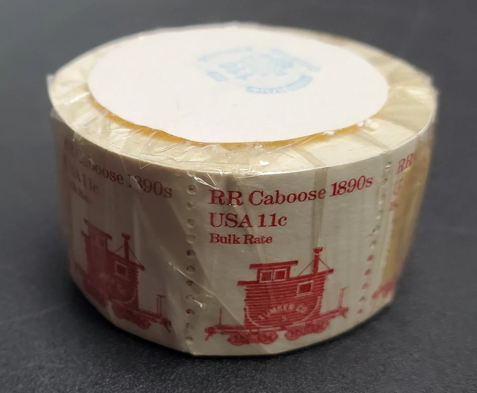 US Stamp #1905 11c Caboose Transportation Bulk Rate Sealed Coil Roll of 500 VF - Image 3 of 3