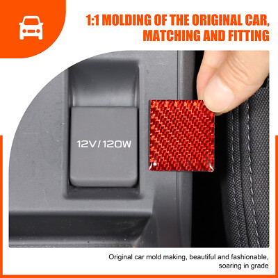 Red Carbon Car Cigarette Lighter Switch Button Sticker For Subaru CROSSTREK  2024