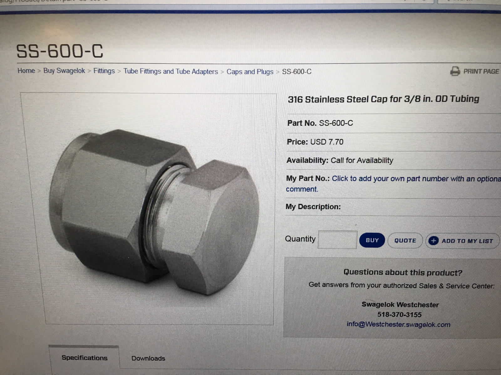 Swagelok Push On 3/8" Flame Resistant 300 PSIG Hose 78" long black eBay