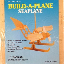 New Wooden 3D Puzzle Seaplane Build-A-Plane Requires No Glue Or Tools