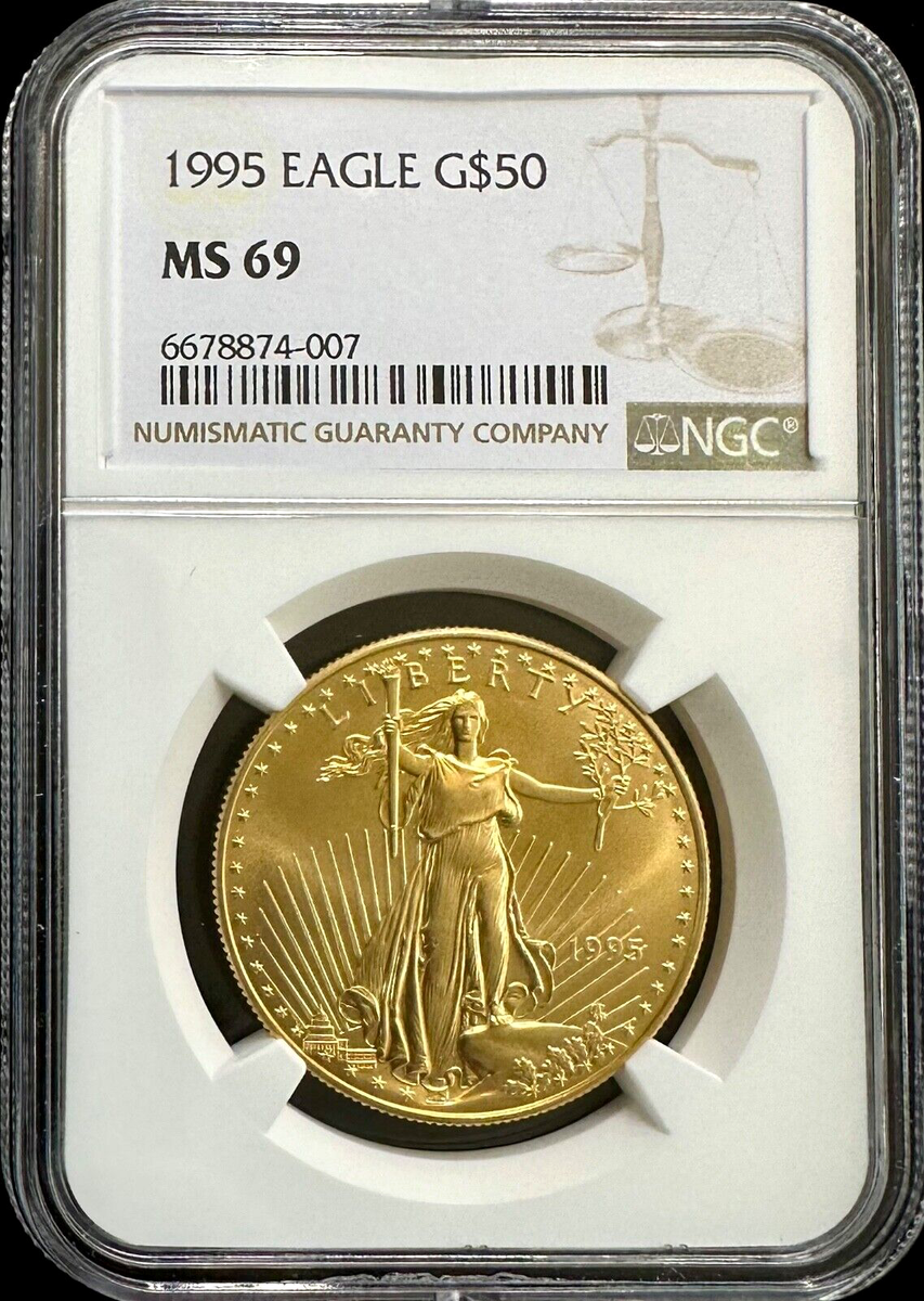 豪カンガルーコイン1995 1oz 999.9 1995 American Eagle $50 1 oz Gold Coin NGC MS 69 | eBay