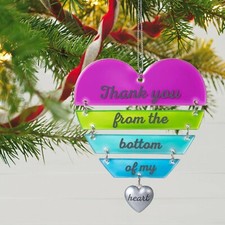  NEW Hallmark Thank you So Grateful Heart Metal Holiday Christmas Ornament NIB