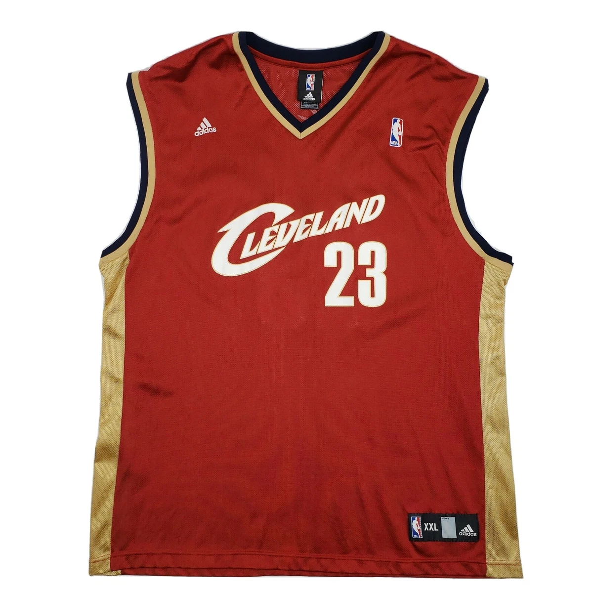 Vintage Adidas Lebron James Cleveland Cavaliers Wine Jersey XXL