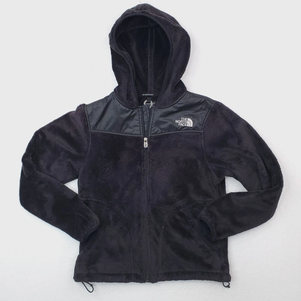 Chaqueta North Face Mujer Pequeña Negra Oso Peludo Polar Abrigo Suave Difuso Exterior