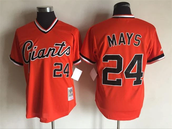 orange willie mays jersey