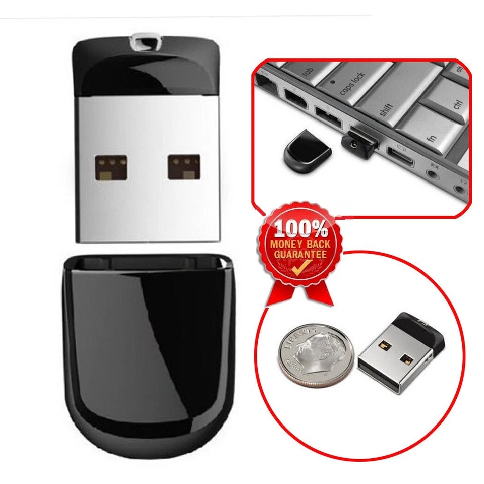 Mini Black 2T/1T/64GB/512GB Usb 2.0 Memory Stick Flash Pen Thumb Key Drive Lot - Image 4 of 4