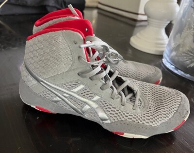 Asics Matblazer Womens Wrestling Shoes -Gray Red- 1082A001-021