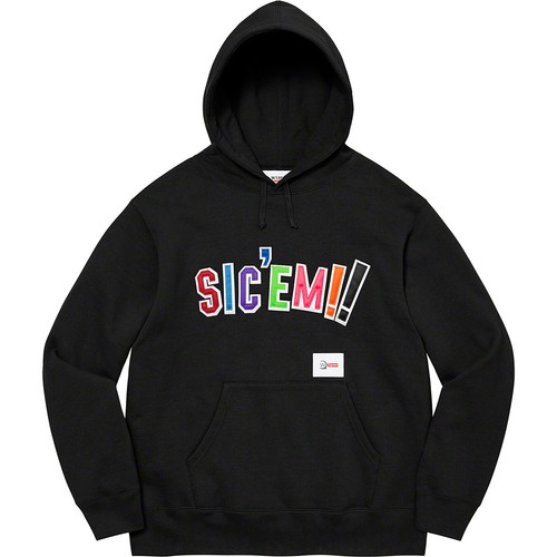 SUPREME x WTAPS SIC'EM! XLarge Black Hooded Sweatshirt Brand New Street Wear XL