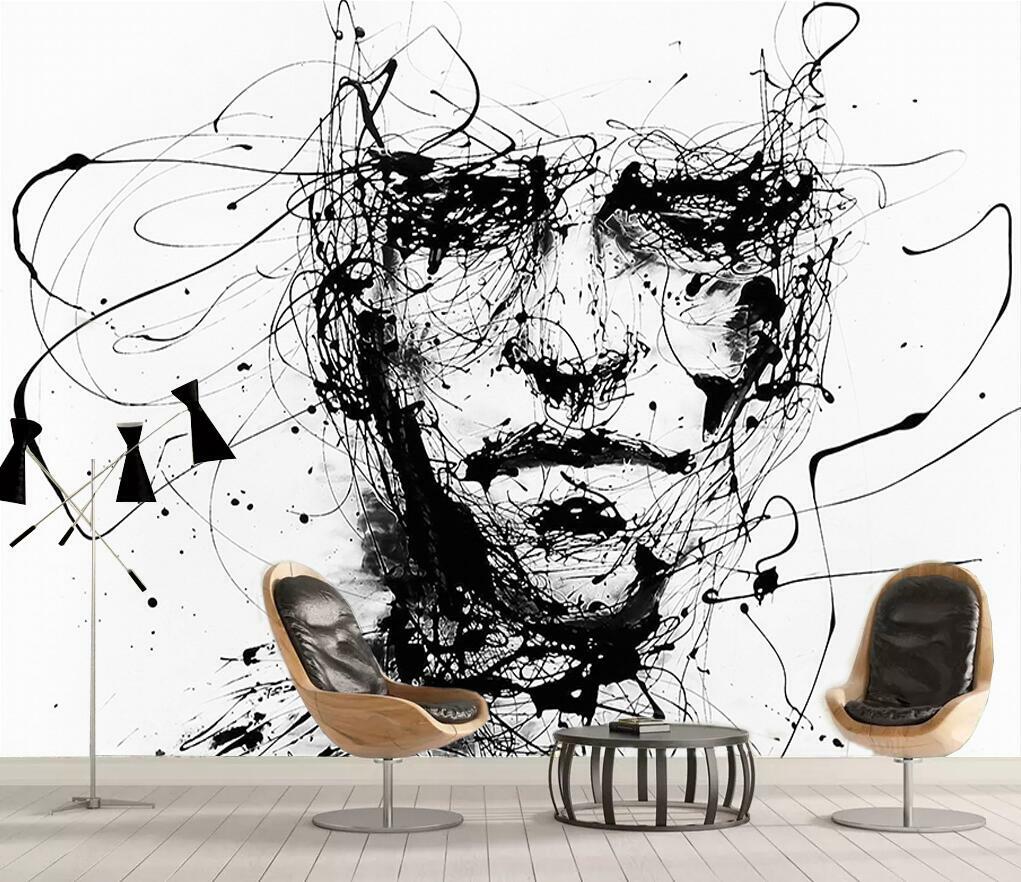3D Graffiti Man ZHU6629 Wallpaper Wall Mural Removable Self