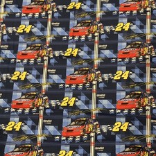 NASCAR Jeff Gordon 24 Hendrick Dupont Race Car Plaid on Cotton Fabric 2 Yards