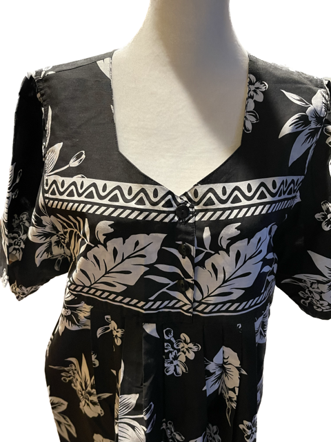CW Classic Black & White Short Moo-Moo Style Dress Size L | eBay