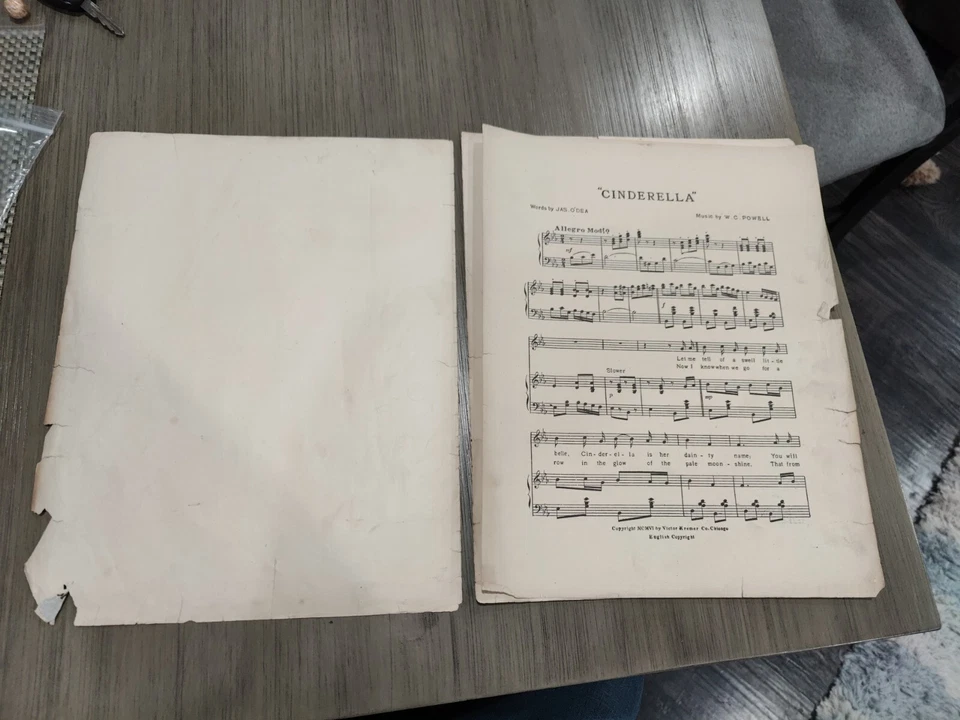 1906 Sheet Music CINDERELLA by W.C. Powell & Jas O'Dea - Image 2 of 4