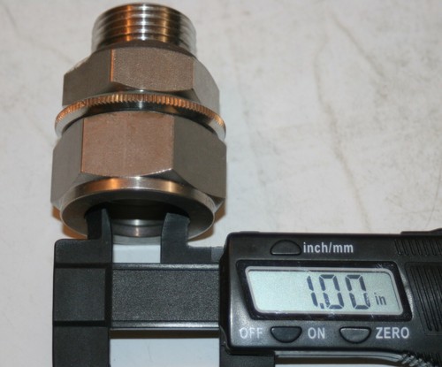 1" Tube x 1-1/16-12 Male SAE/MS 316ss Pipe Fitting Ham-Let 768LOBSS1X1-1/16-12 - Picture 4 of 4