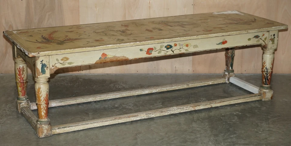 IMPORTANT ANTIQUE GEORGIAN CHINOISERIE CIRCA 1800 CHINESE REFECTORY DINING TABLE - Image 2 of 4