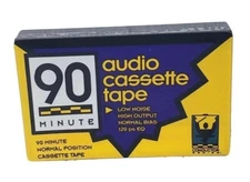 New Audio Cassette Tape 1 pack 90 Minute Blank Media Conductor Series Sealed Vtg