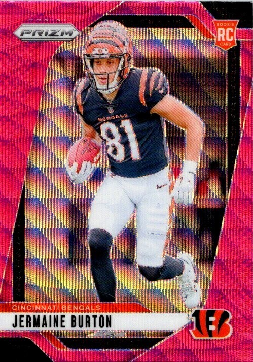 Jermaine Burton 2024 Prizm Pink Wave Rookie Card #350 - Bengals